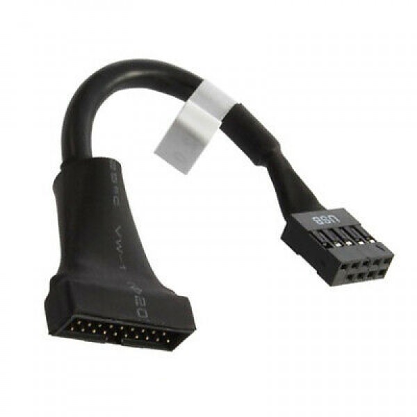 6" Inch PC Internal USB 3.0 19-pin Male to USB 2.0 9-pin Female Adapter Cable